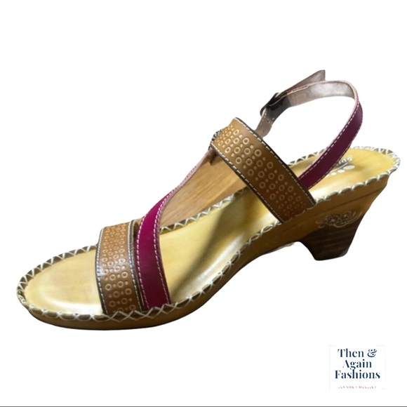 Spring Step Small Heel Sandals Leather Size 39 Pre-Loved - Picture 3 of 16